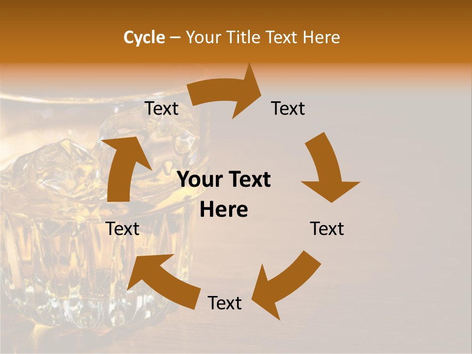 Refreshment Tumbler Wood PowerPoint Template