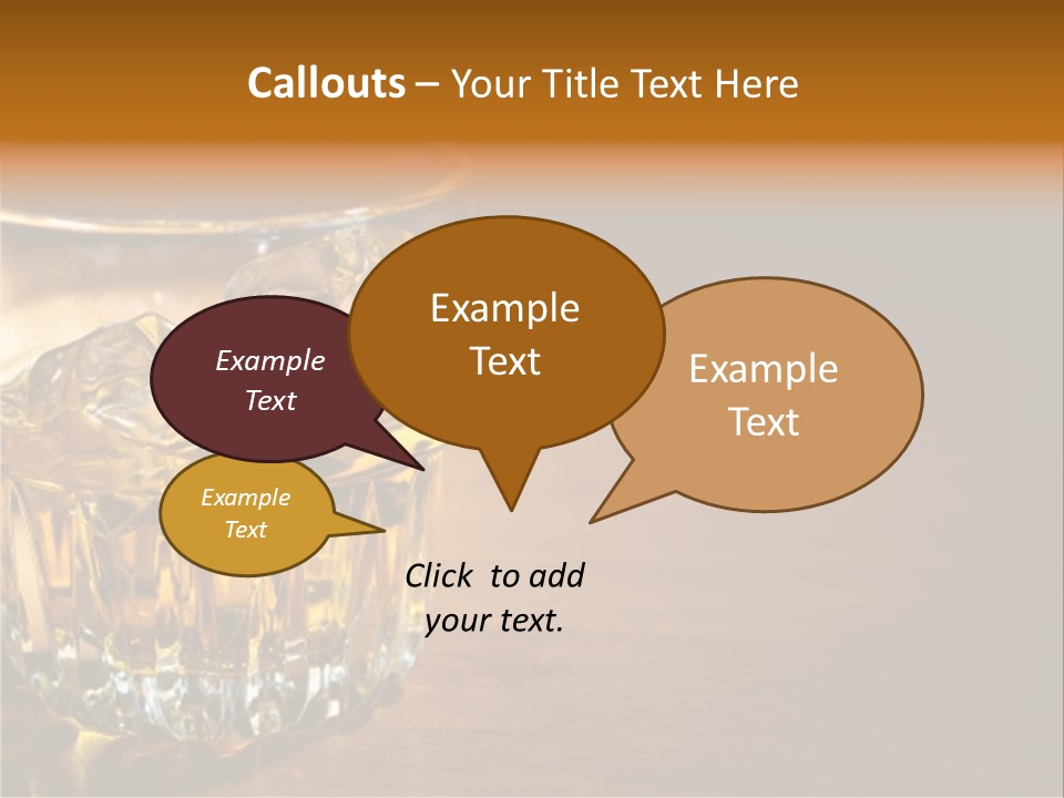 Refreshment Tumbler Wood PowerPoint Template