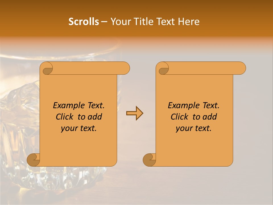 Refreshment Tumbler Wood PowerPoint Template