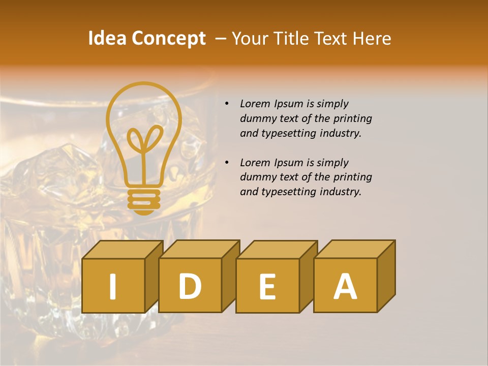 Refreshment Tumbler Wood PowerPoint Template