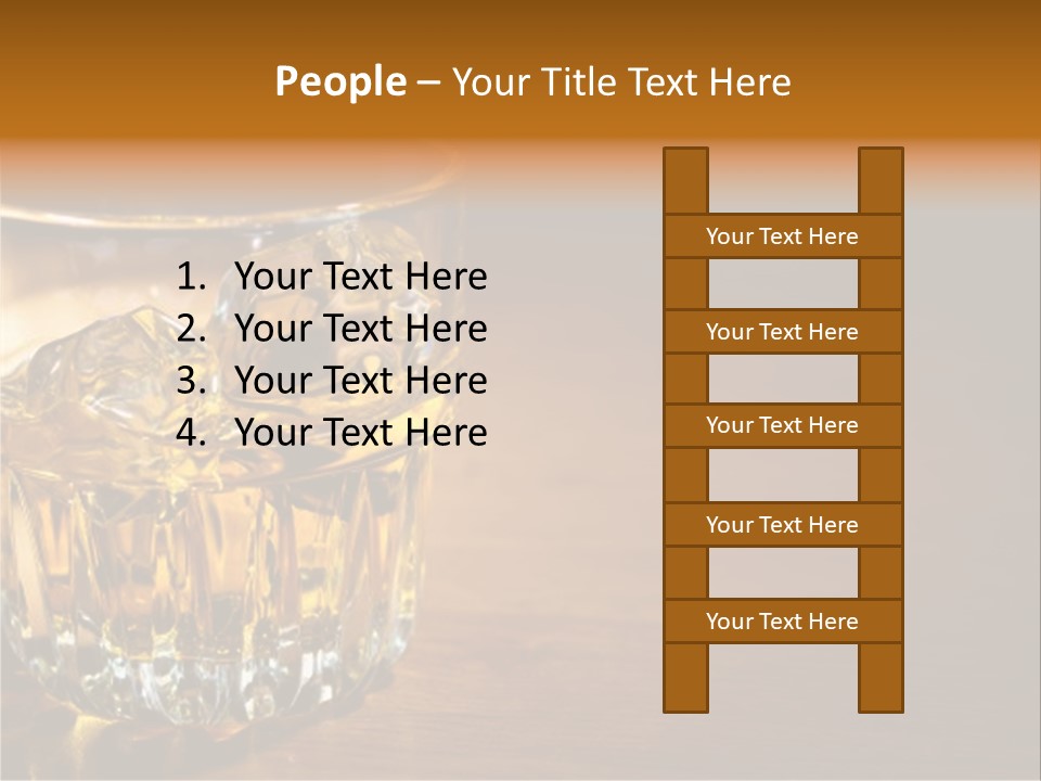 Refreshment Tumbler Wood PowerPoint Template