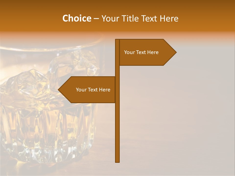 Refreshment Tumbler Wood PowerPoint Template