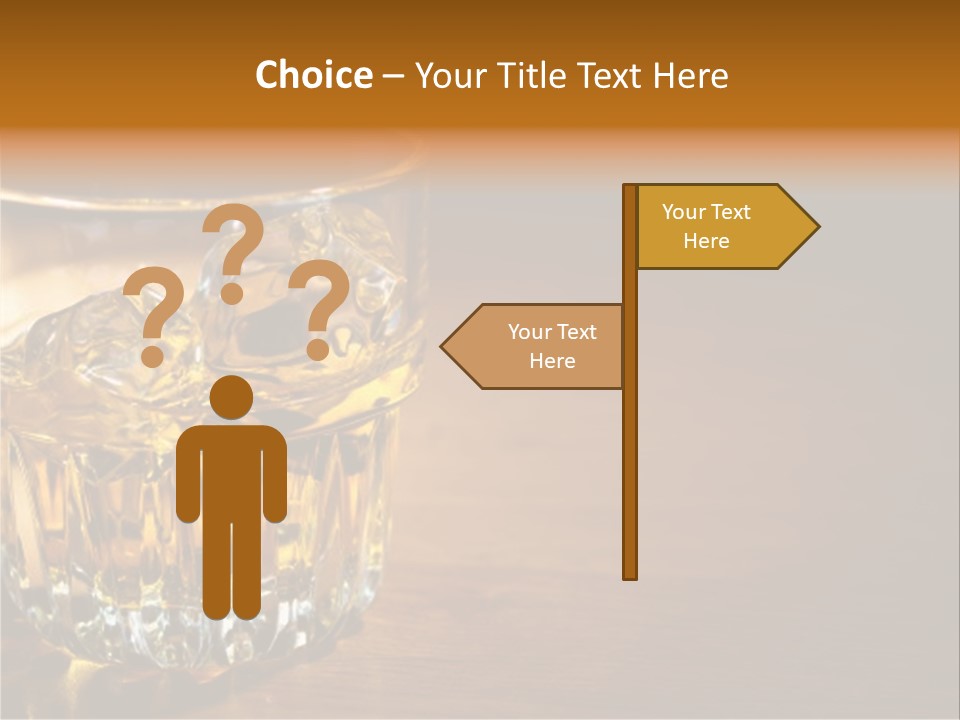 Refreshment Tumbler Wood PowerPoint Template