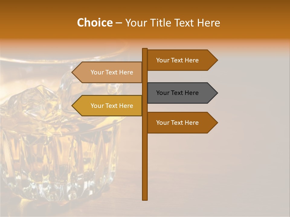 Refreshment Tumbler Wood PowerPoint Template