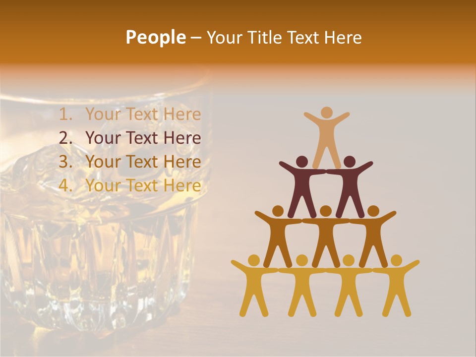 Refreshment Tumbler Wood PowerPoint Template