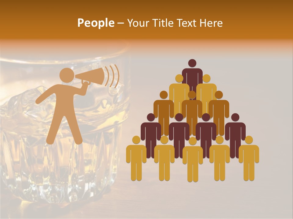 Refreshment Tumbler Wood PowerPoint Template