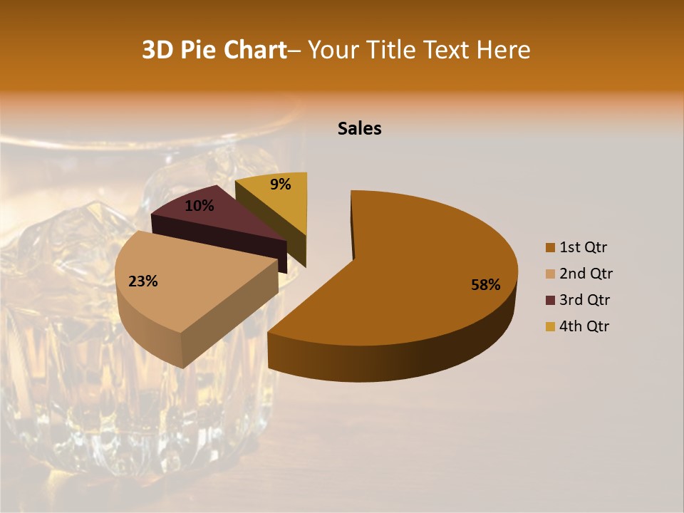 Refreshment Tumbler Wood PowerPoint Template