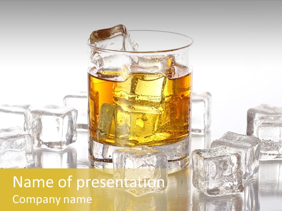 Scotch Bar Isolated PowerPoint Template