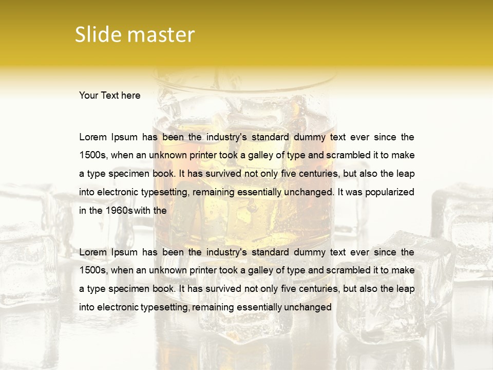Scotch Bar Isolated PowerPoint Template