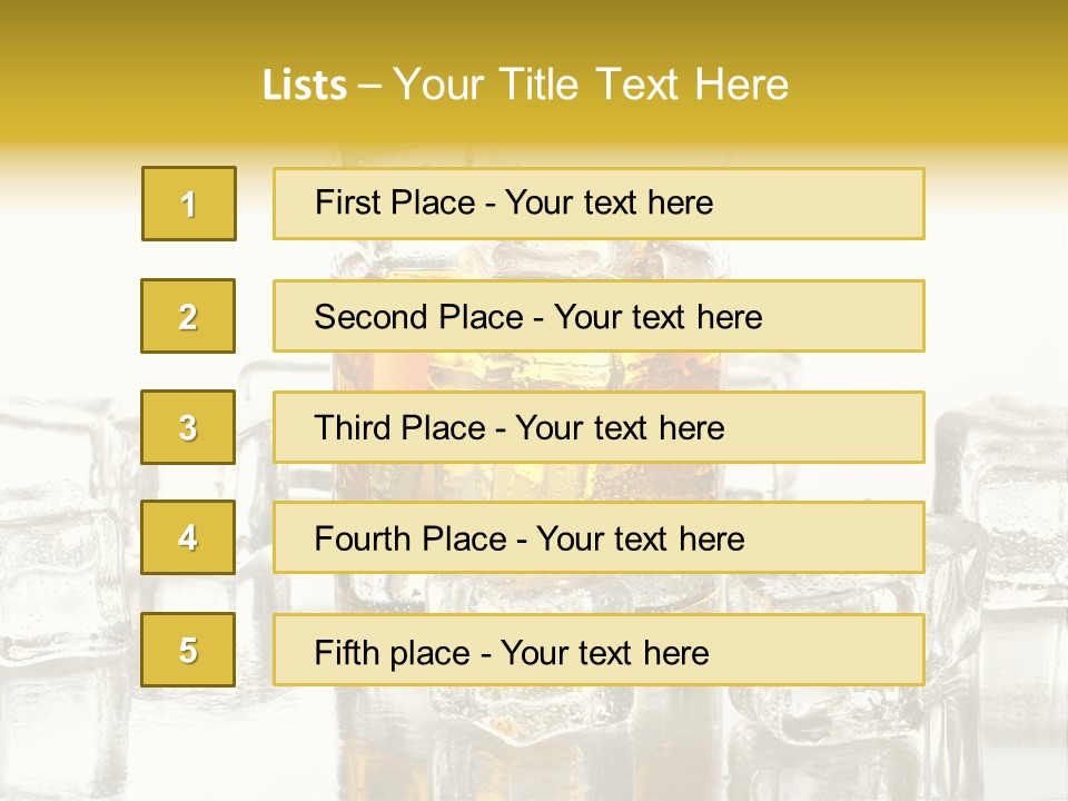 Scotch Bar Isolated PowerPoint Template