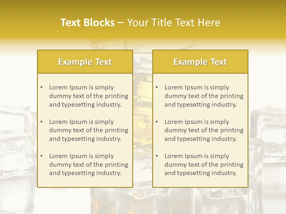 Scotch Bar Isolated PowerPoint Template