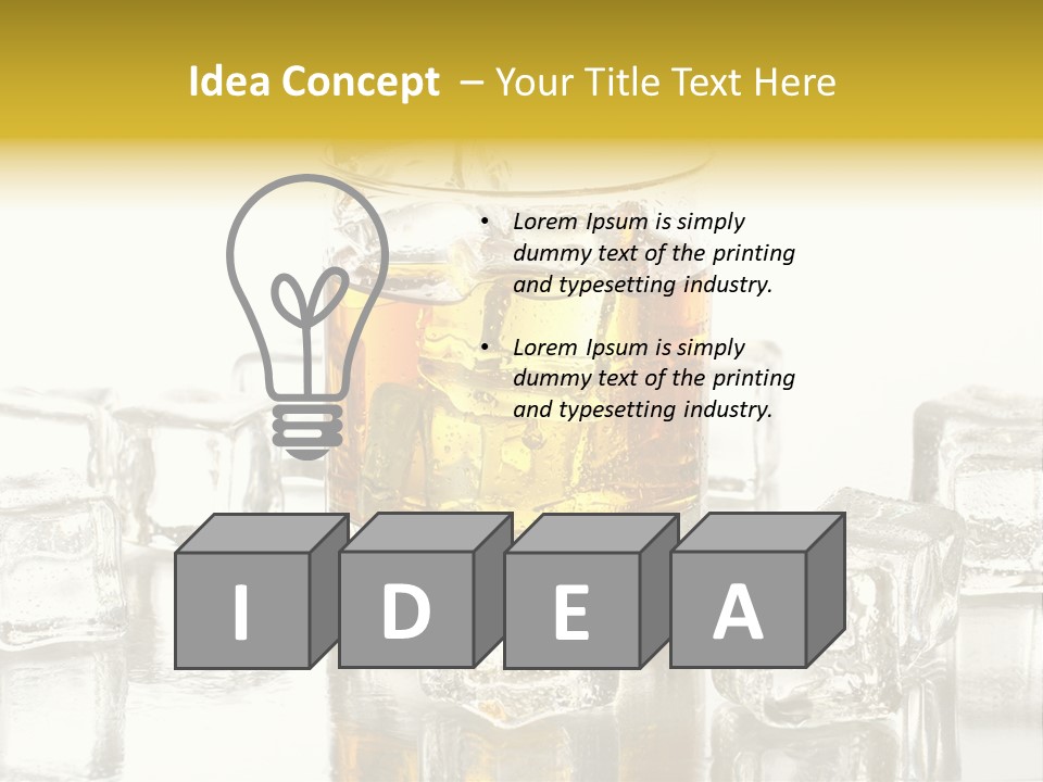 Scotch Bar Isolated PowerPoint Template