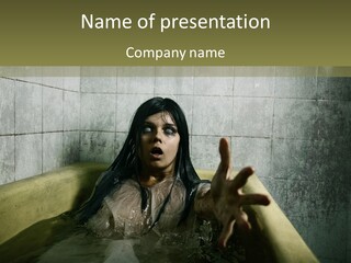 Gothic Bathtub Character PowerPoint Template