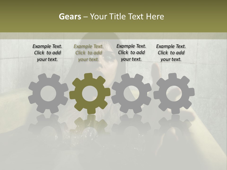 Gothic Bathtub Character PowerPoint Template