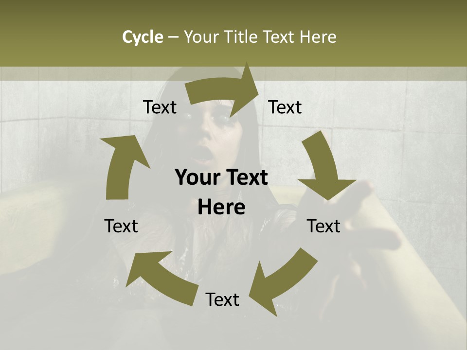 Gothic Bathtub Character PowerPoint Template