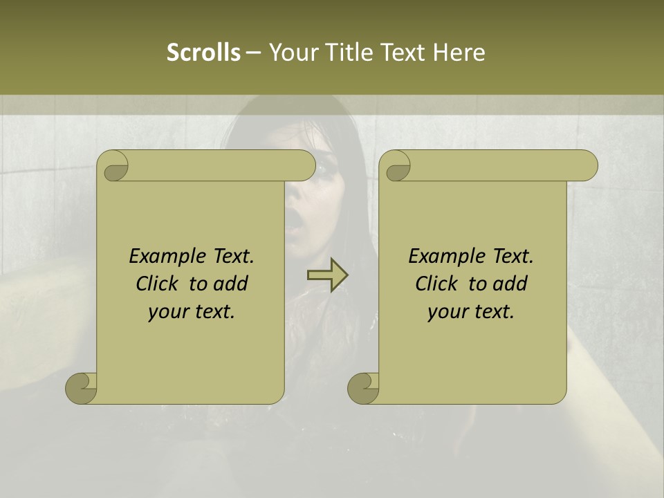 Gothic Bathtub Character PowerPoint Template