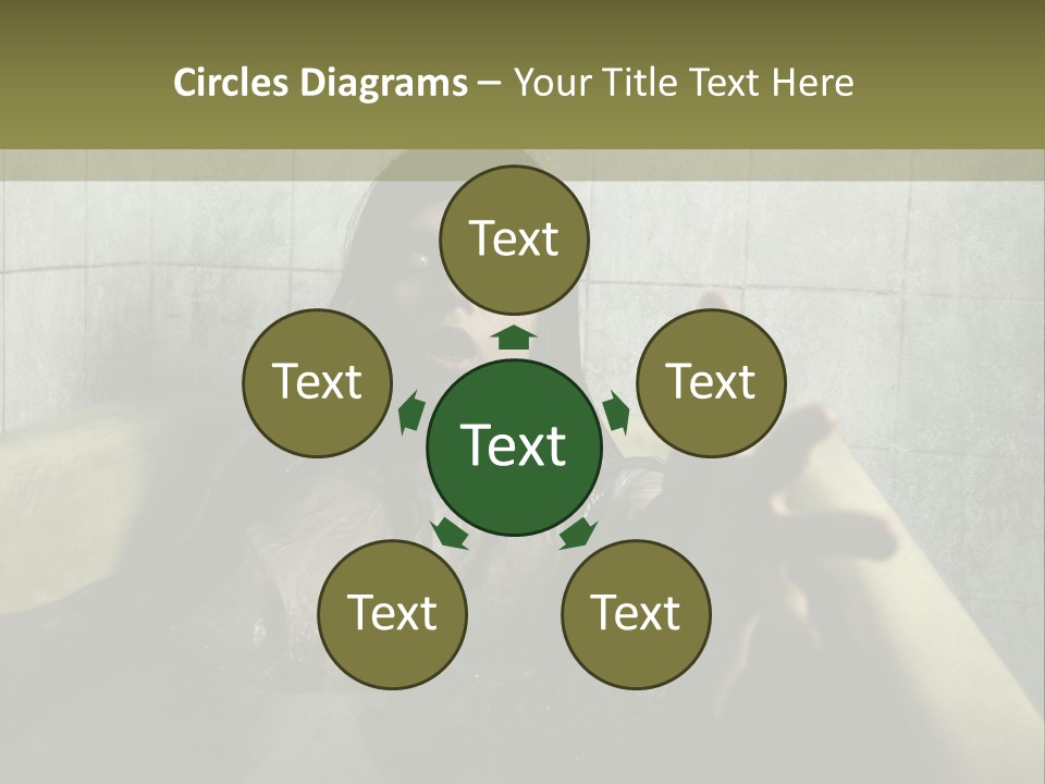 Gothic Bathtub Character PowerPoint Template