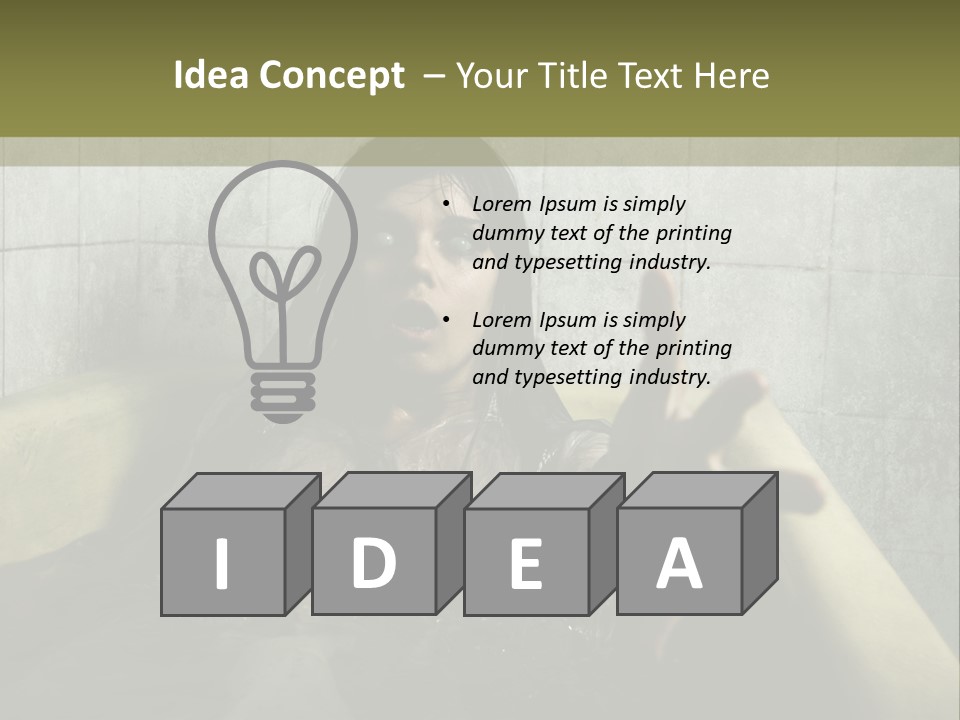 Gothic Bathtub Character PowerPoint Template