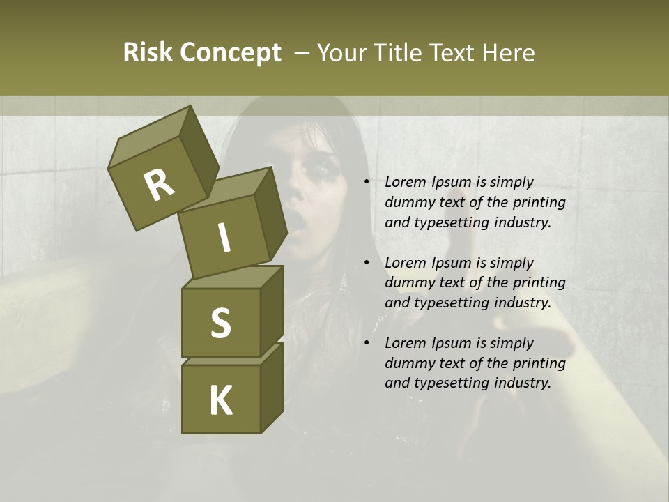 Gothic Bathtub Character PowerPoint Template