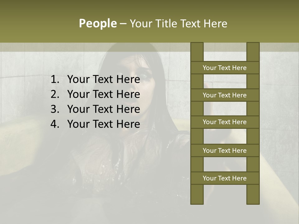 Gothic Bathtub Character PowerPoint Template