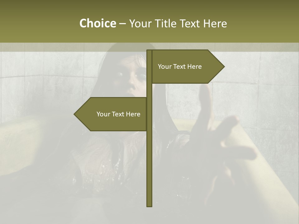 Gothic Bathtub Character PowerPoint Template