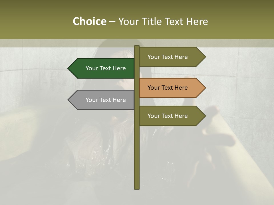 Gothic Bathtub Character PowerPoint Template