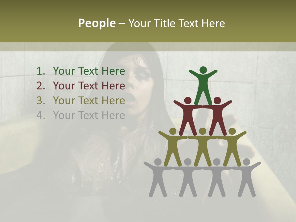 Gothic Bathtub Character PowerPoint Template