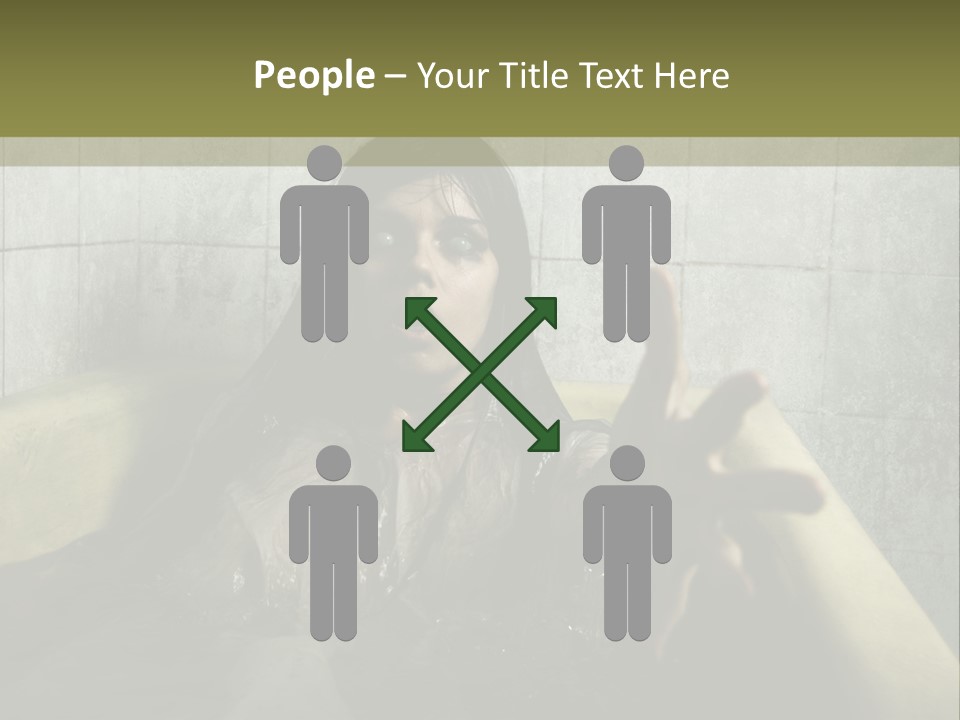 Gothic Bathtub Character PowerPoint Template