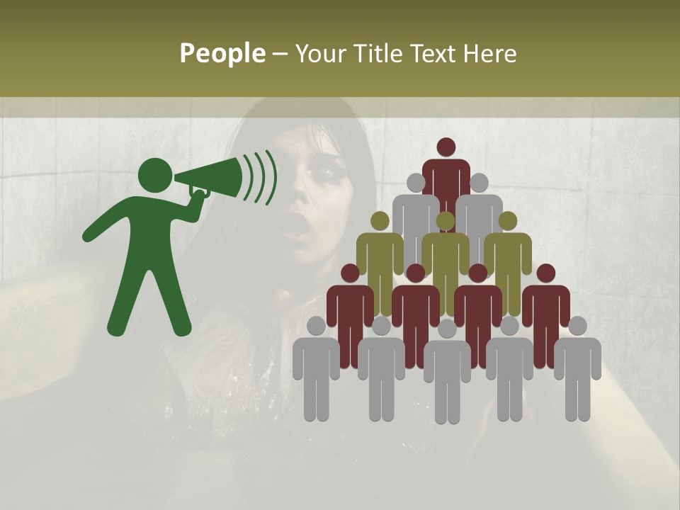 Gothic Bathtub Character PowerPoint Template