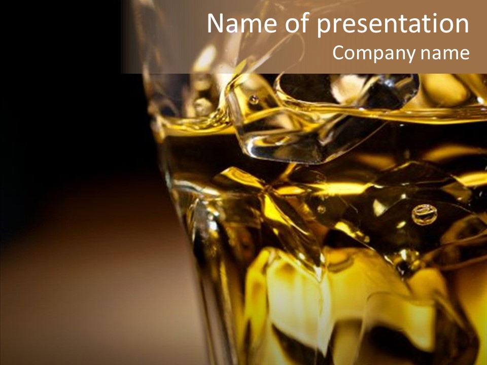 Gold Wood Liquor PowerPoint Template