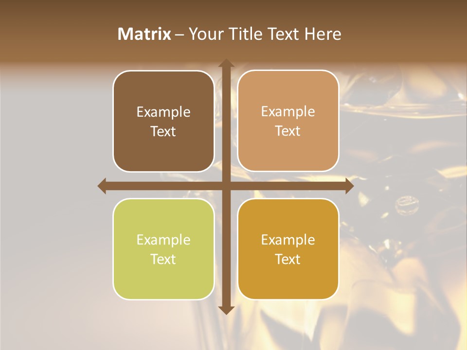 Gold Wood Liquor PowerPoint Template