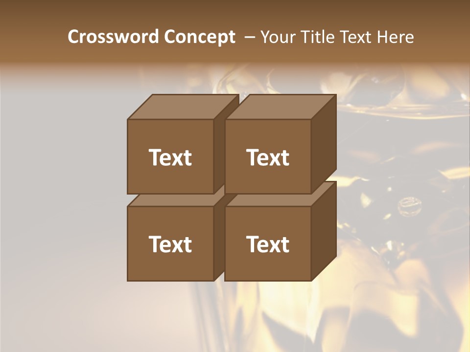 Gold Wood Liquor PowerPoint Template