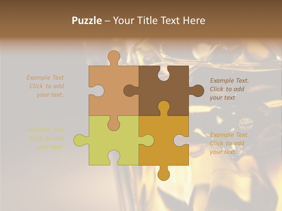 Gold Wood Liquor PowerPoint Template