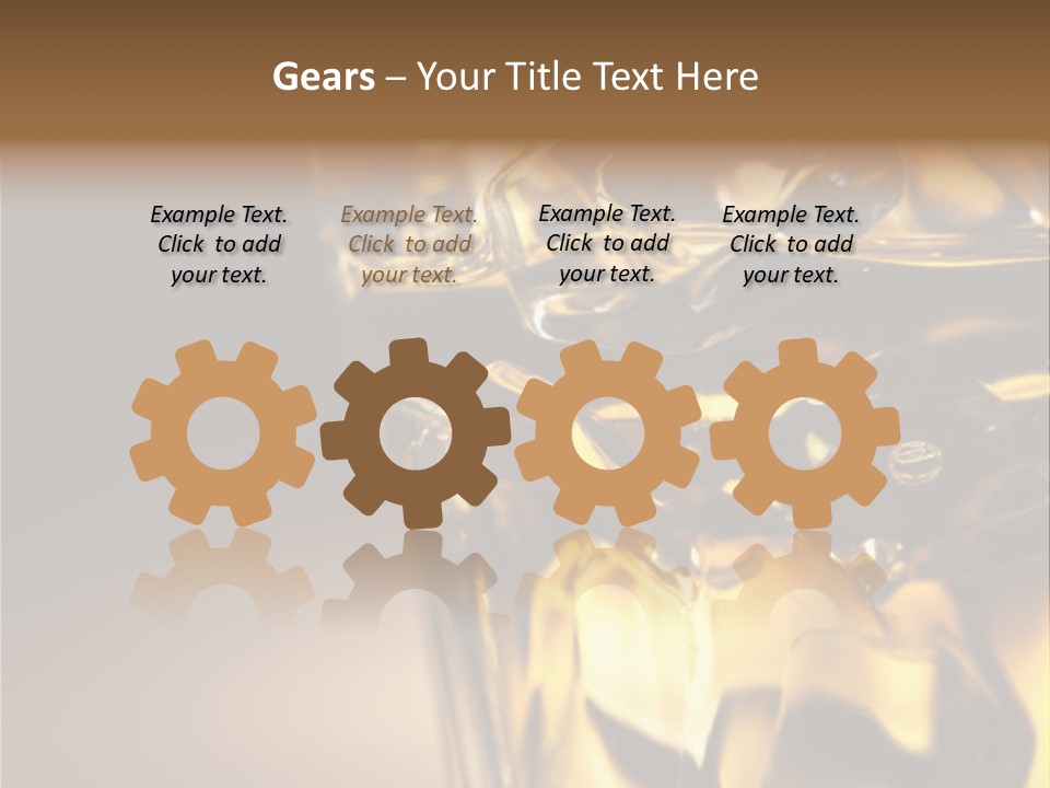 Gold Wood Liquor PowerPoint Template