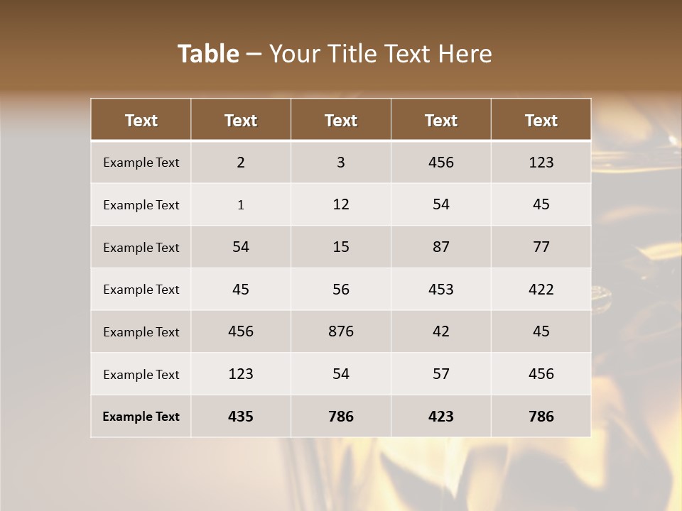 Gold Wood Liquor PowerPoint Template