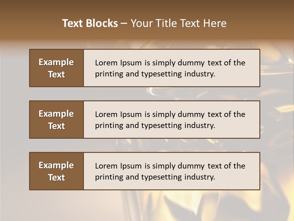 Gold Wood Liquor PowerPoint Template