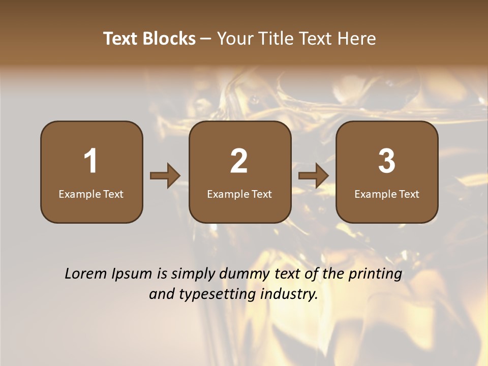 Gold Wood Liquor PowerPoint Template