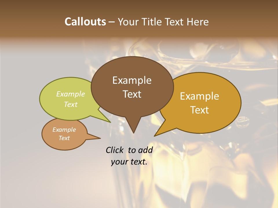 Gold Wood Liquor PowerPoint Template