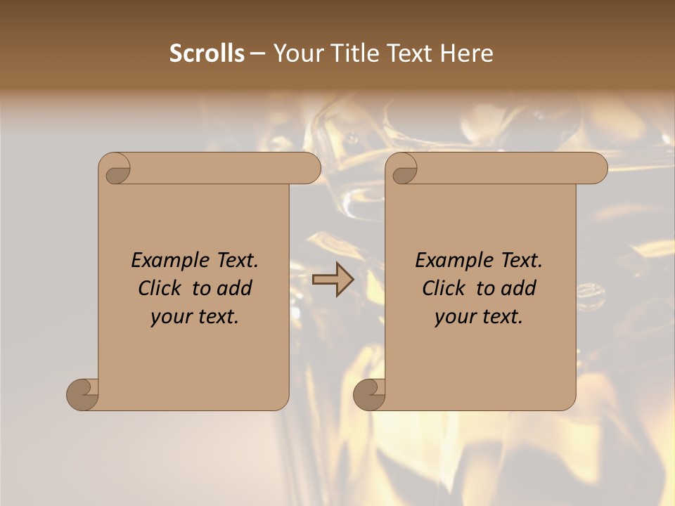 Gold Wood Liquor PowerPoint Template