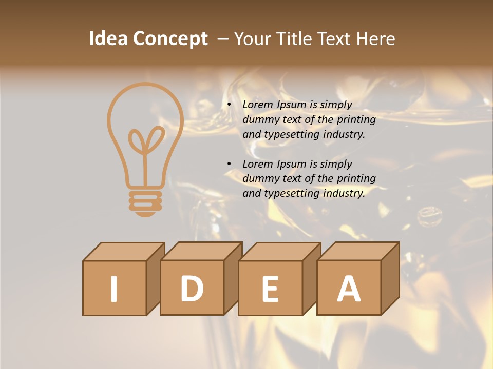 Gold Wood Liquor PowerPoint Template