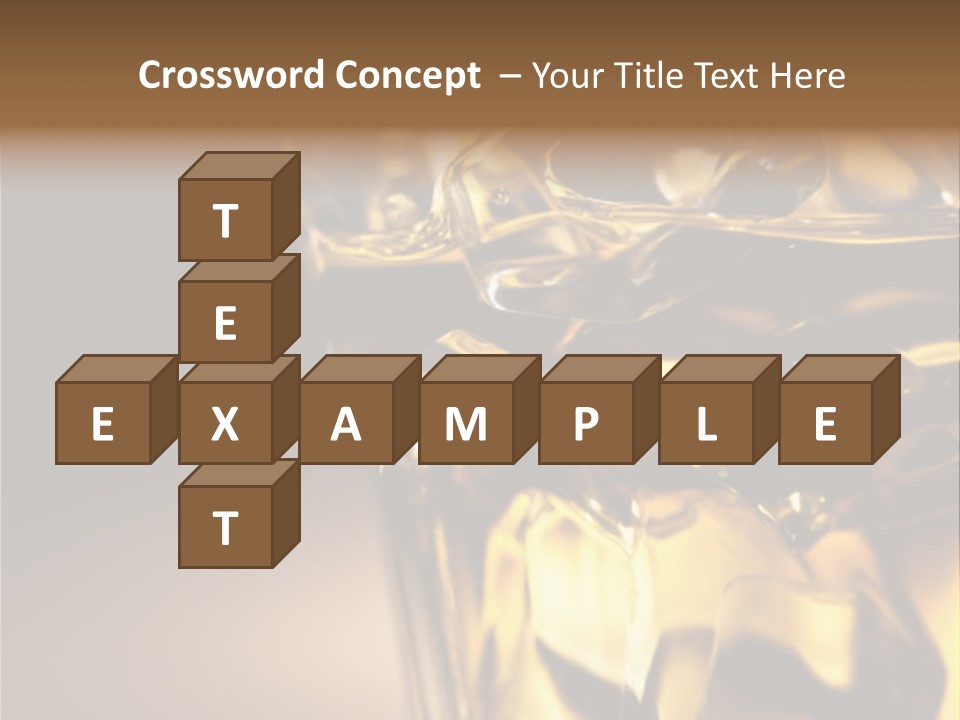 Gold Wood Liquor PowerPoint Template