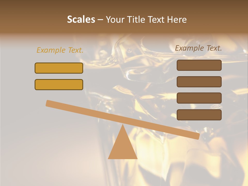 Gold Wood Liquor PowerPoint Template
