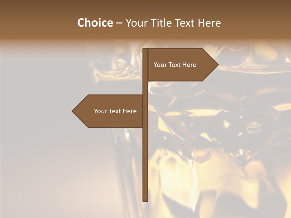 Gold Wood Liquor PowerPoint Template