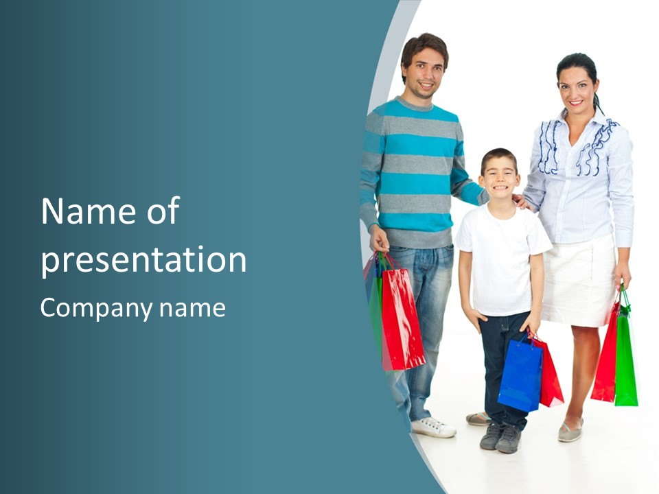 Shopping Couple Youth PowerPoint Template