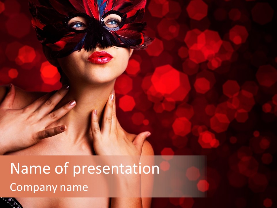 Young Attractive Celebrate PowerPoint Template