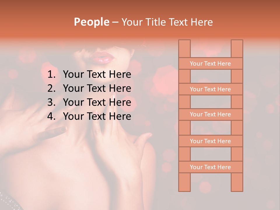 Young Attractive Celebrate PowerPoint Template