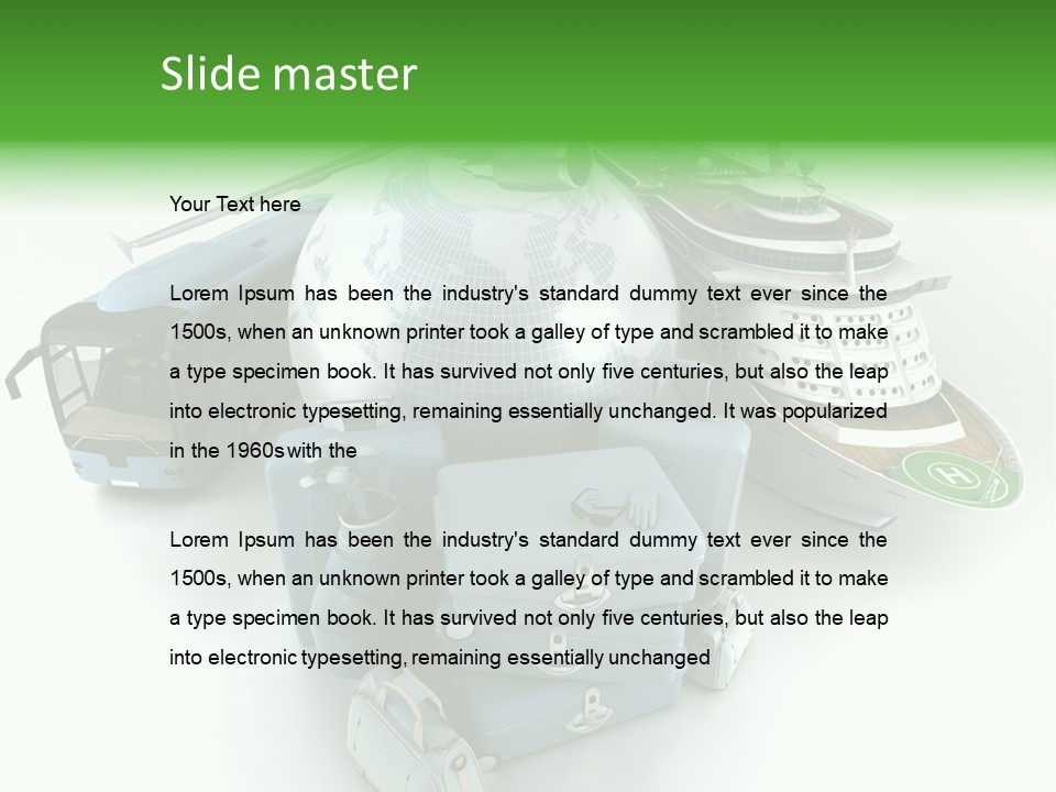 Golf Handbag Holiday PowerPoint Template