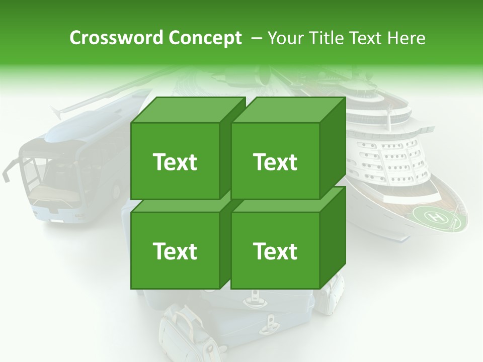 Golf Handbag Holiday PowerPoint Template