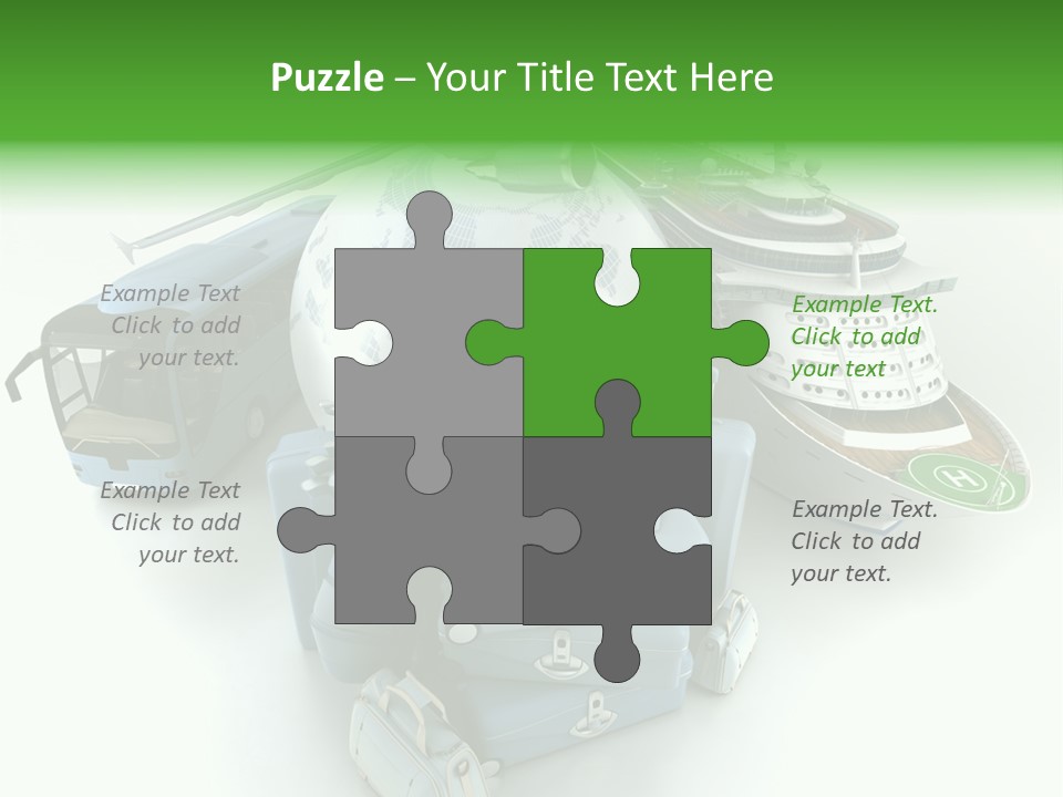 Golf Handbag Holiday PowerPoint Template