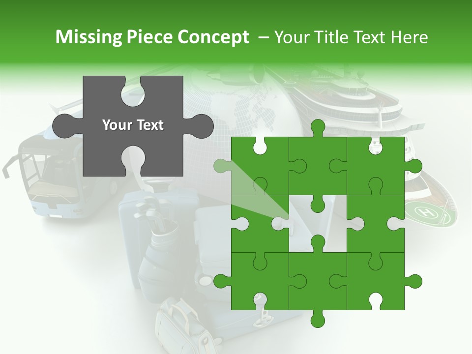 Golf Handbag Holiday PowerPoint Template